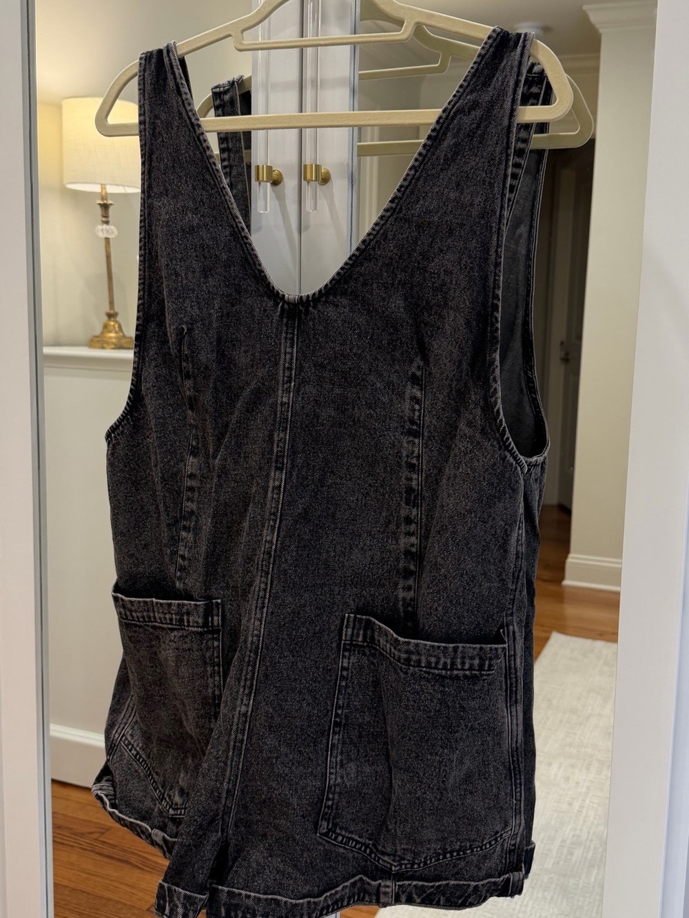 Women’s Black Washed Denim  romper
